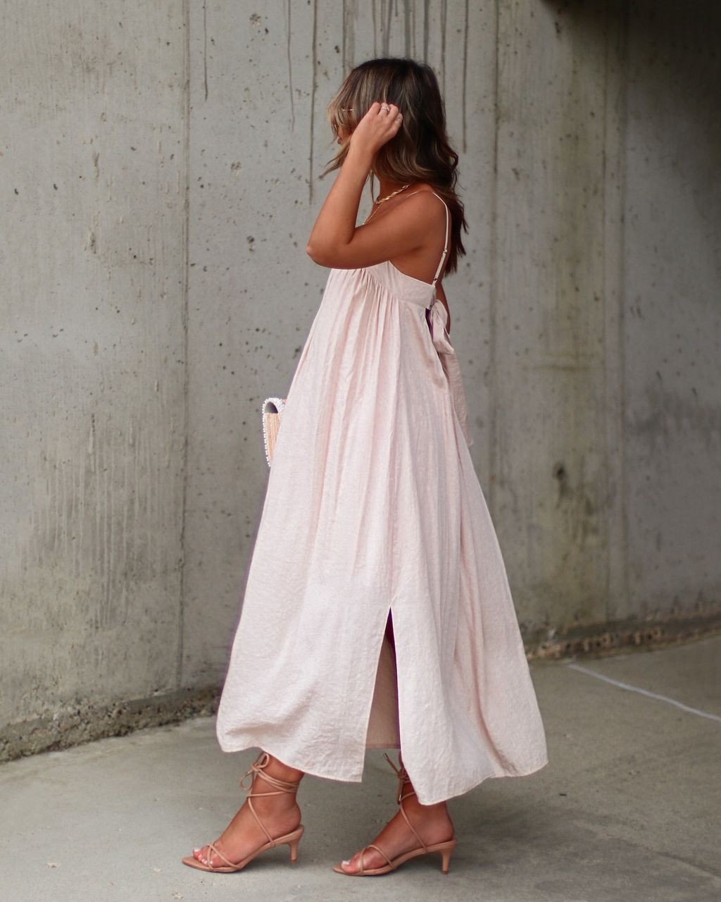 Celena Tie Back Slit Maxi Dress sold by Vici product image thumbnail 2