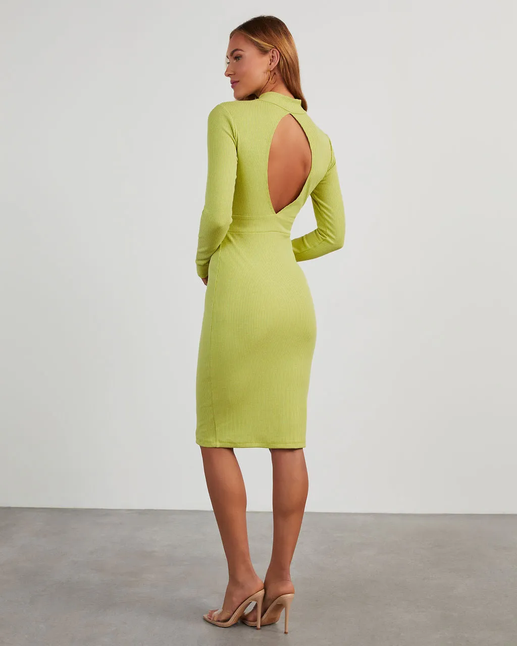 Archer Long Sleeve Knit Midi Dress sold by Vici product image thumbnail 4