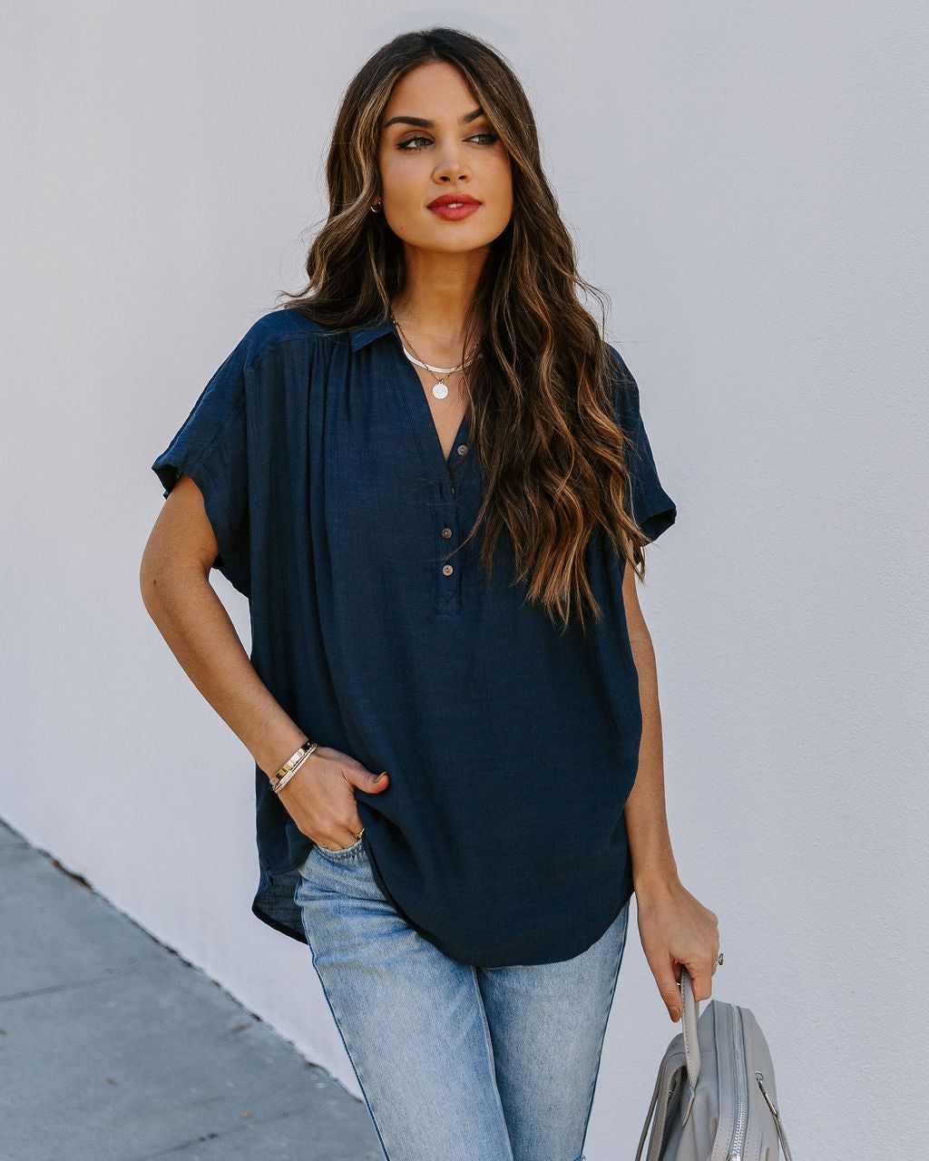 Chance Collared Woven Top sold by Vici product image thumbnail 14