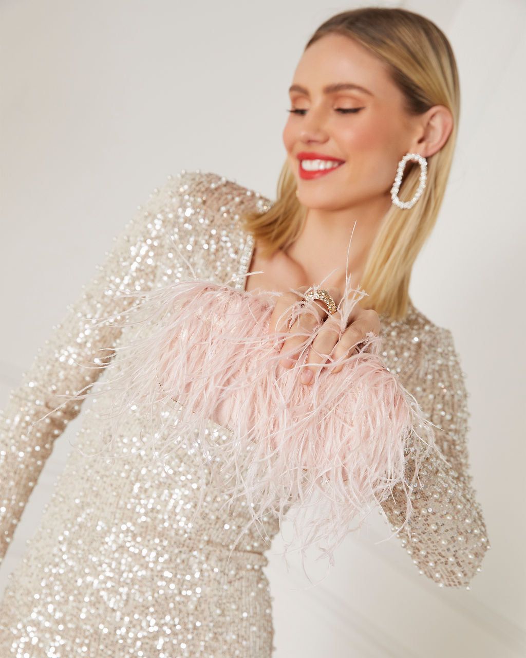 Emily Feather Clutch sold by Vici product image thumbnail 5