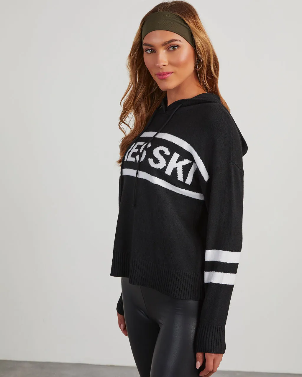 Apres Ski Knit Hoodie sold by Vici product image thumbnail 4