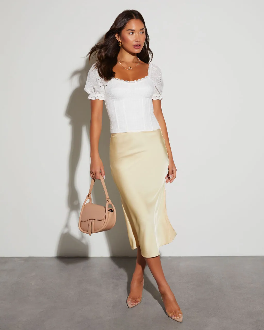 Hazel Eyelet Short Sleeve Top sold by Vici product image thumbnail 2