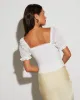 Hazel Eyelet Short Sleeve Top sold by Vici