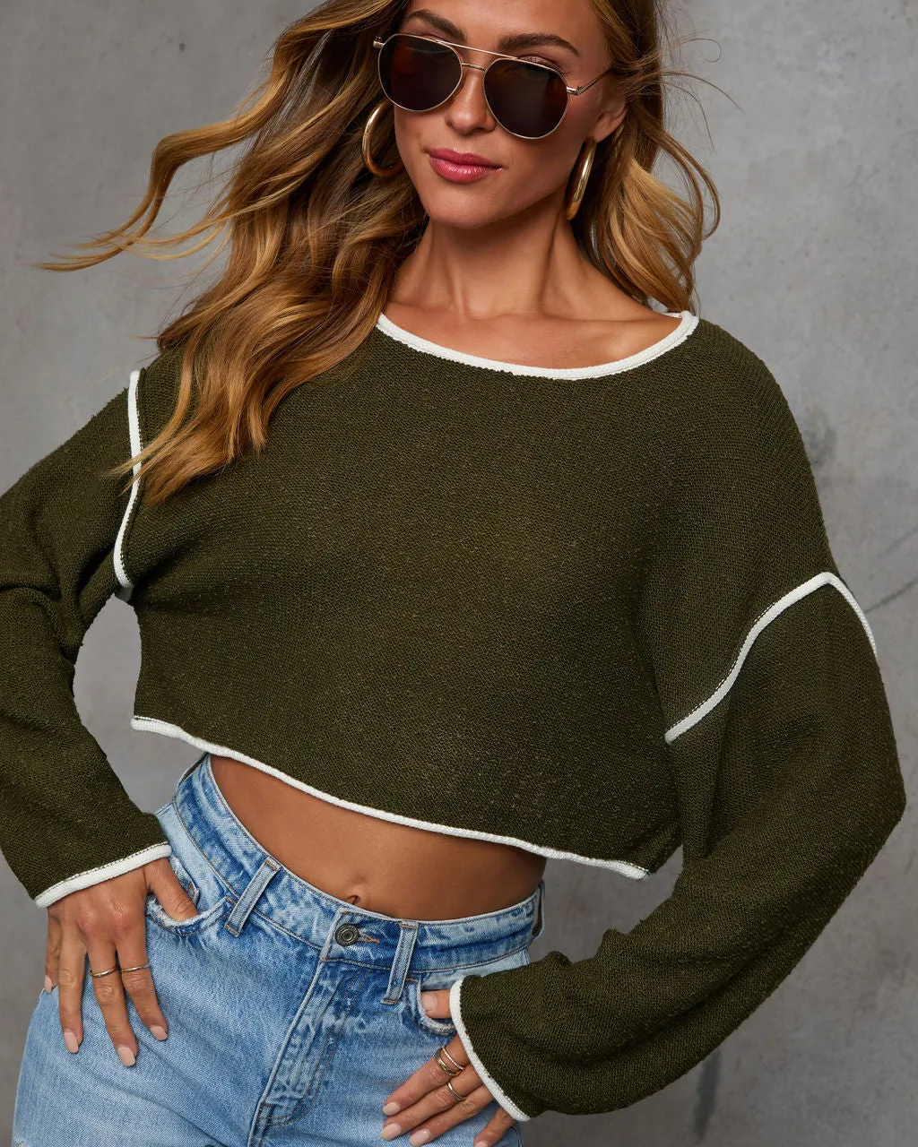 Lorian Contrast Seams Sweater sold by Vici product image thumbnail 5