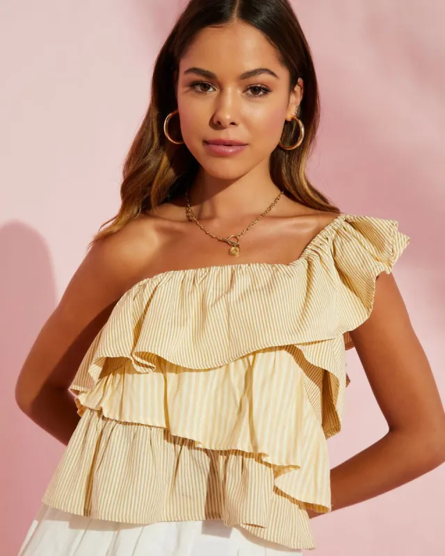 Palmero Tiered Crop Top sold by Vici