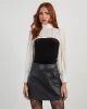Morato Velvet Chiffon Colorblock Blouse sold by Vici