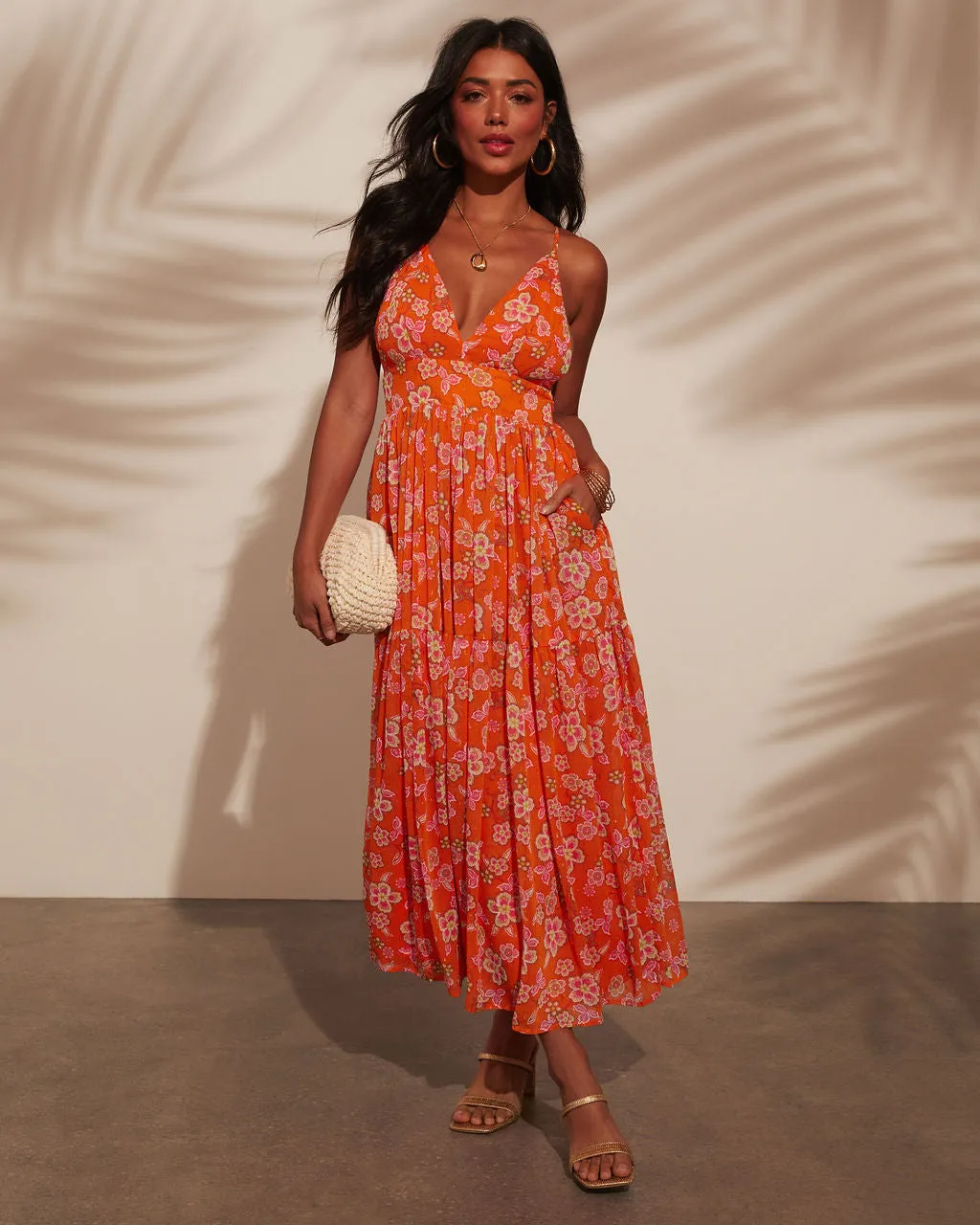Spanish Dream Tiered Maxi Sun Dress sold by Vici product image thumbnail 5