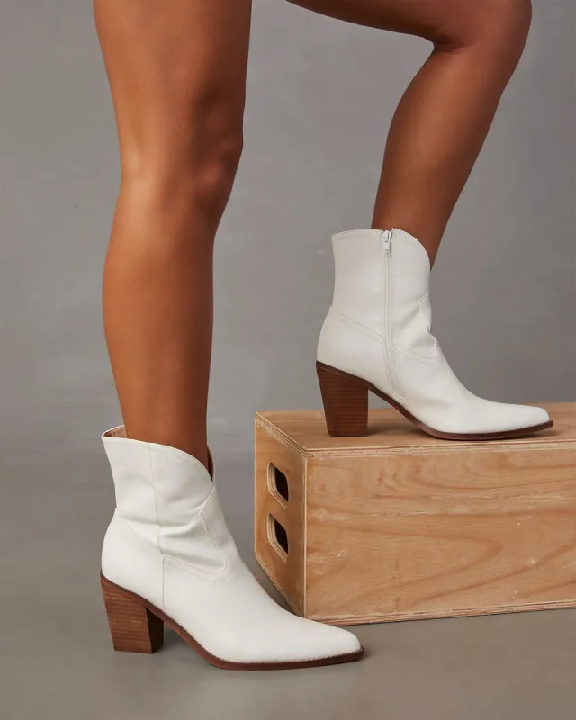 Reynolds Faux Leather Western Ankle Boots sold by Vici