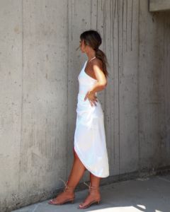 Marlah One Shoulder Cutout Midi Dress - White - FINAL SALE sold by Vici