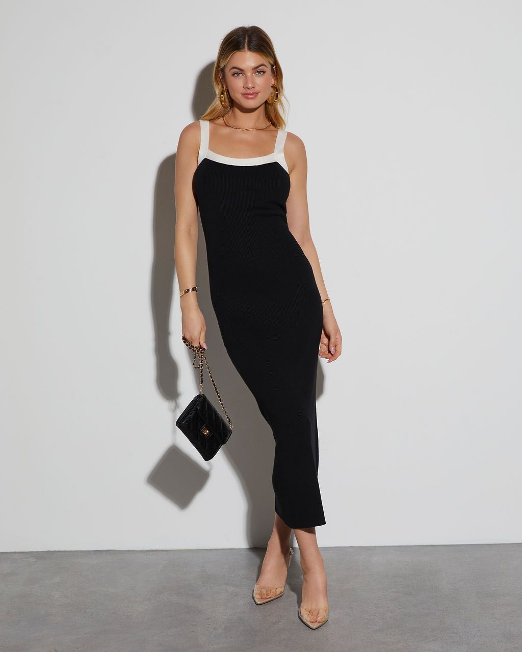 Elevated Ribbed Knit Midi Dress sold by Vici