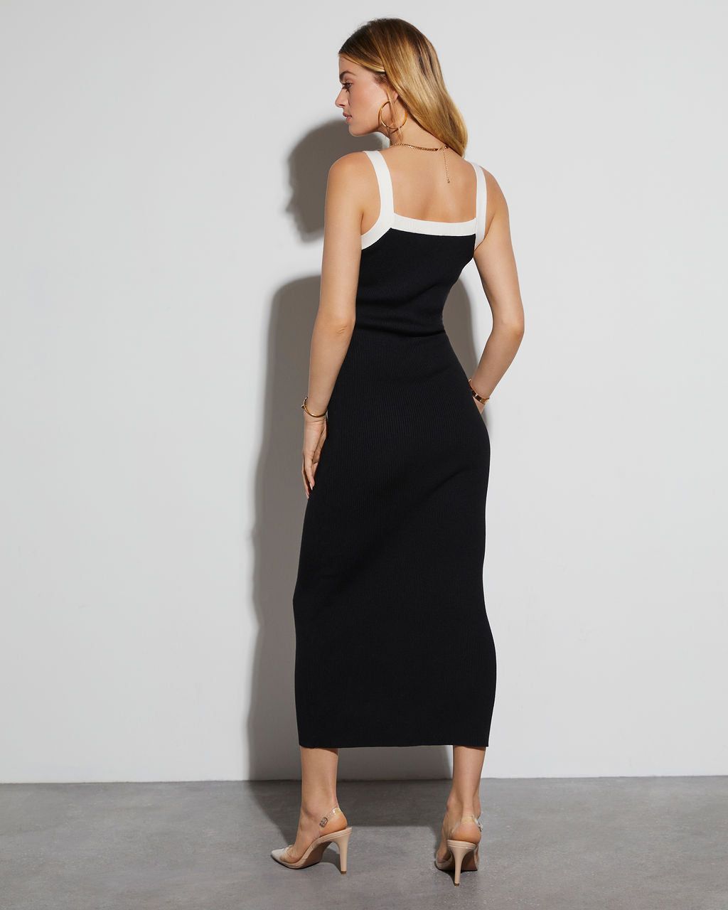 Elevated Ribbed Knit Midi Dress sold by Vici product image thumbnail 4