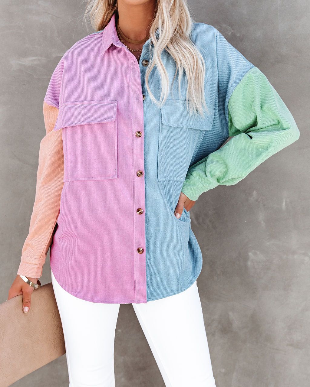 Flying Colors Cotton Corduroy Shacket - FINAL SALE sold by Vici product image thumbnail 8