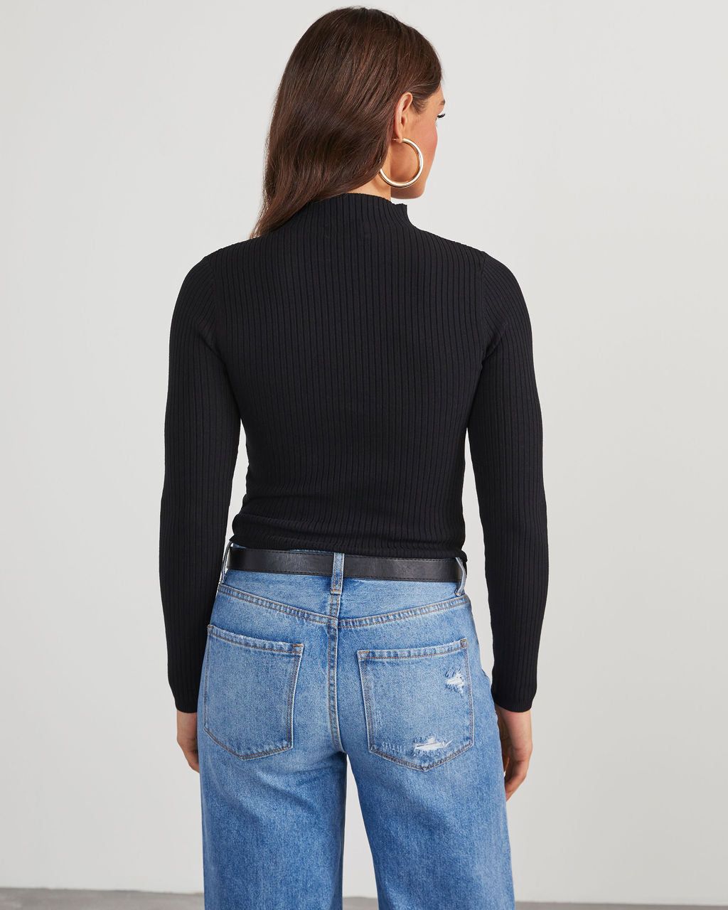 Grainge Mock Neck Knit Top - Black sold by Vici product image thumbnail 4