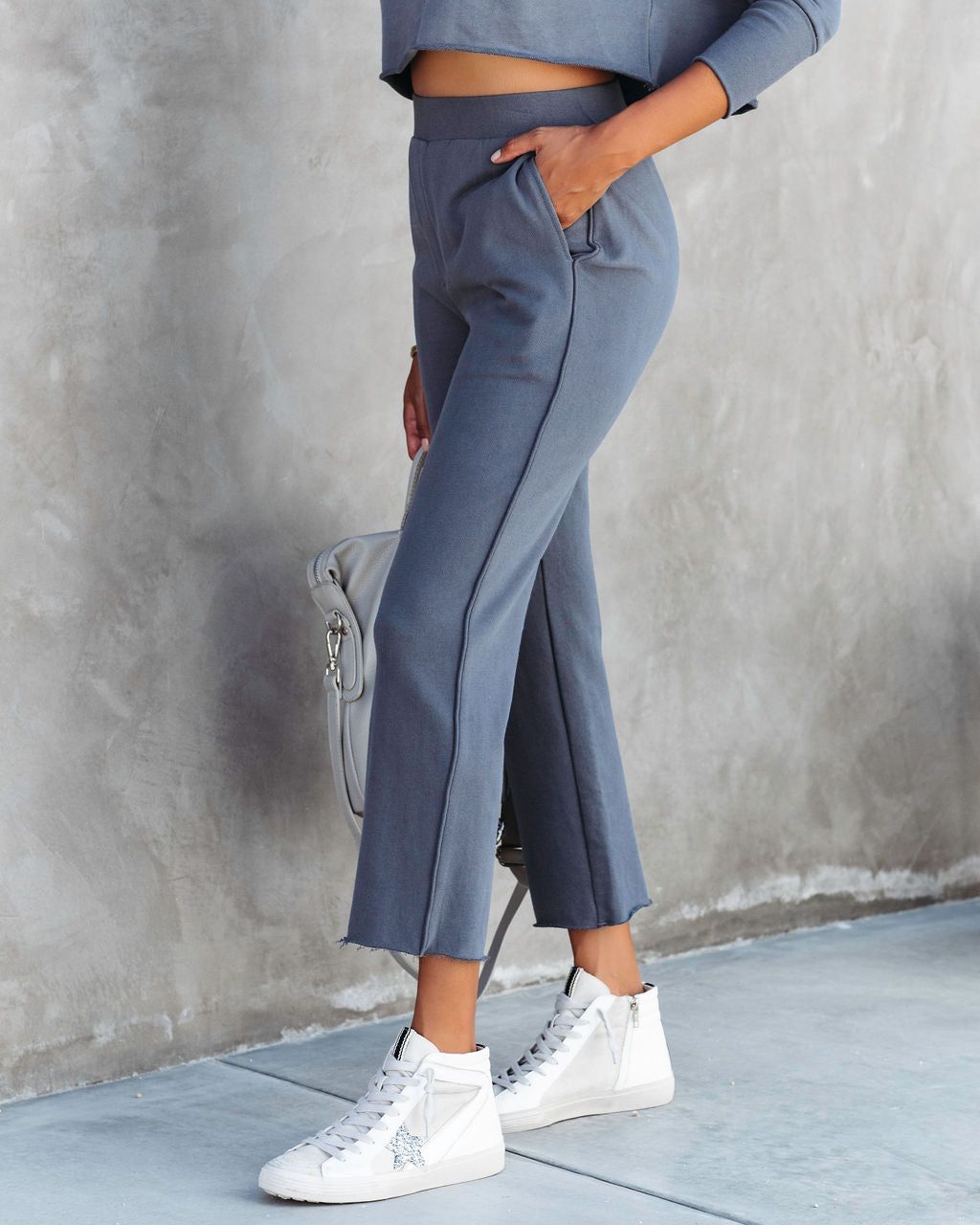 Airport Glam Cotton High Rise Pocketed Pants sold by Vici