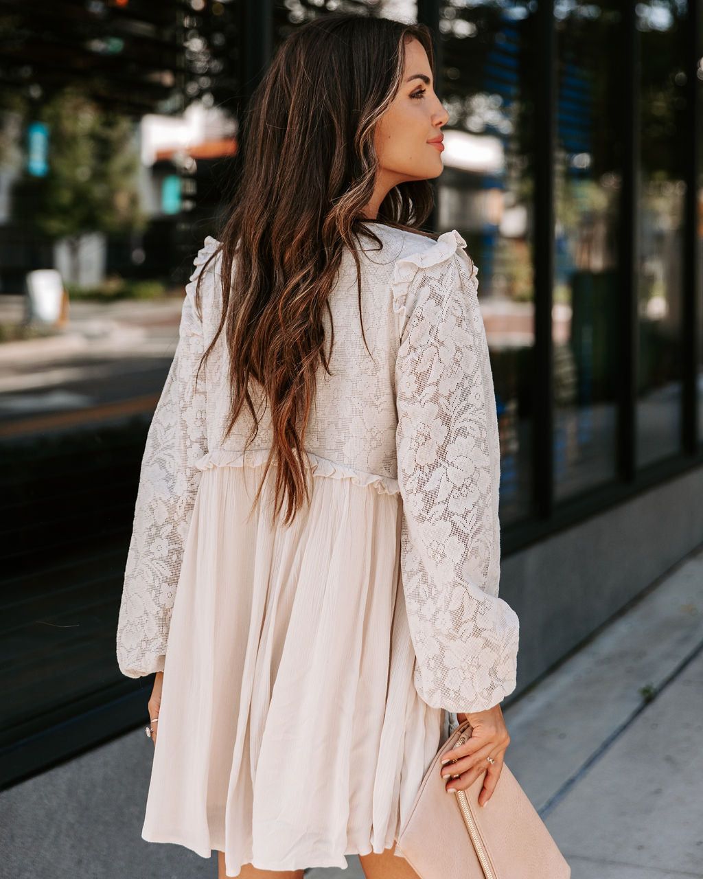 Capulet Crochet Lace Pocketed Babydoll Dress sold by Vici product image thumbnail 2