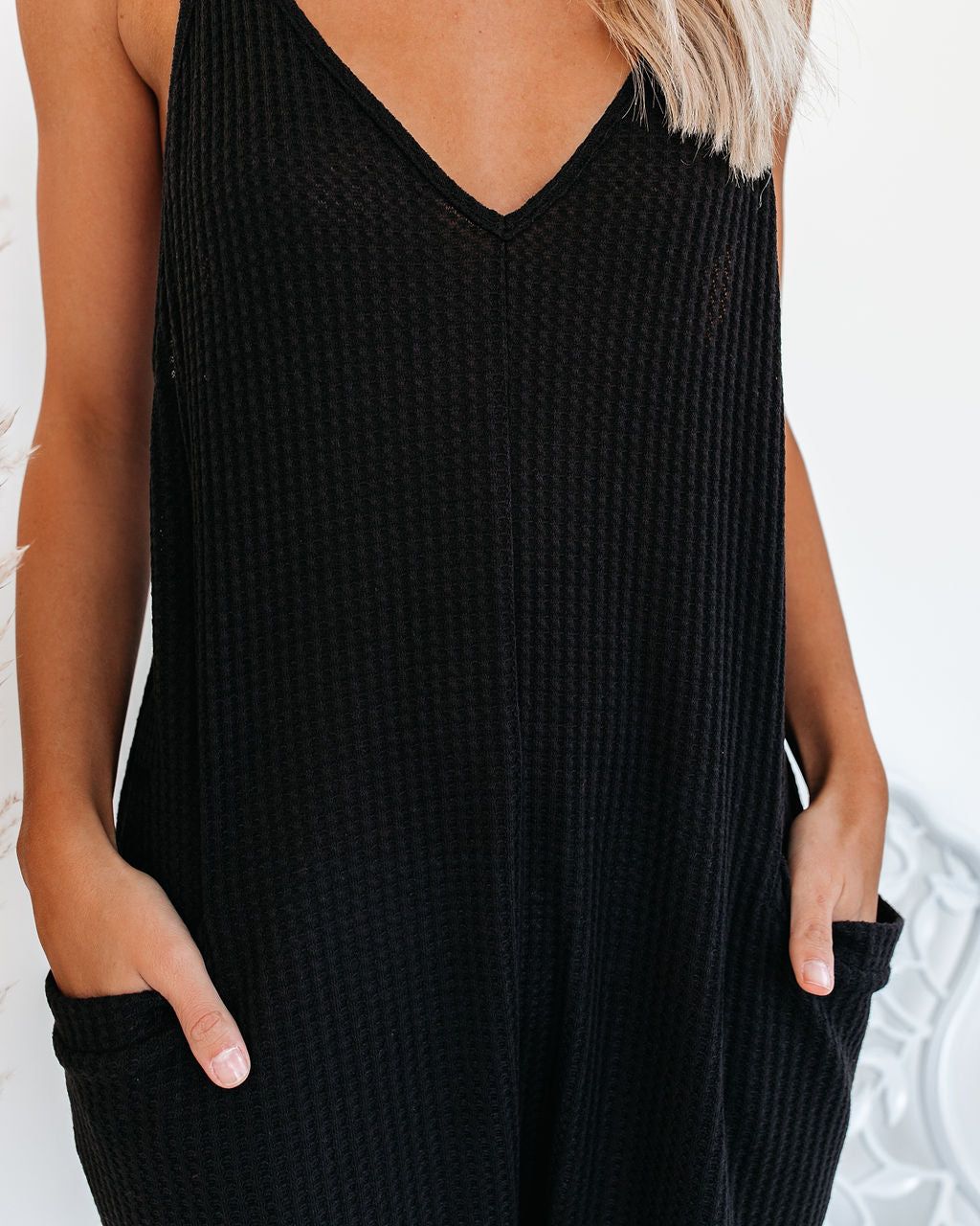 Andy Cotton Blend Pocketed Jumpsuit - Black - SALE sold by Vici product image thumbnail 2