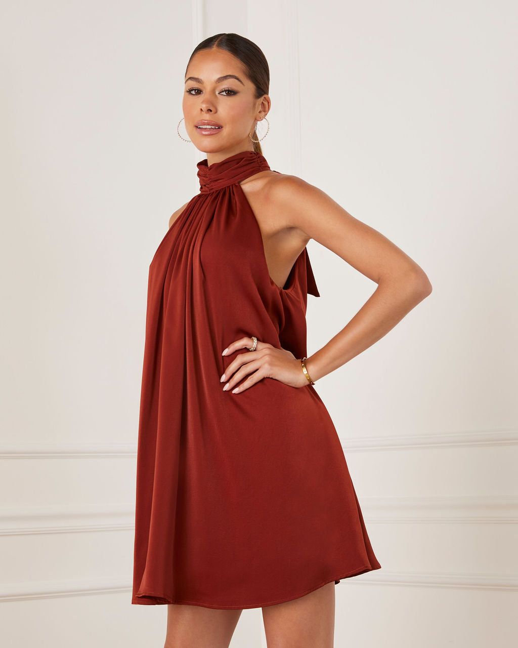 Quinlan Halter Mini Dress sold by Vici product image thumbnail 4