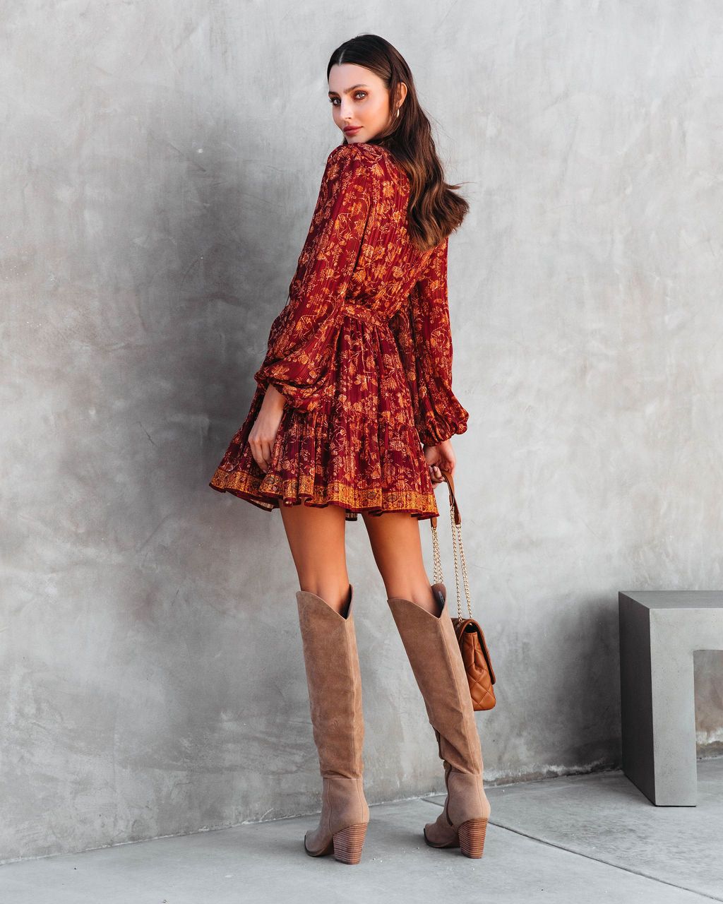 Thankful One Printed Mini Dress sold by Vici product image thumbnail 3