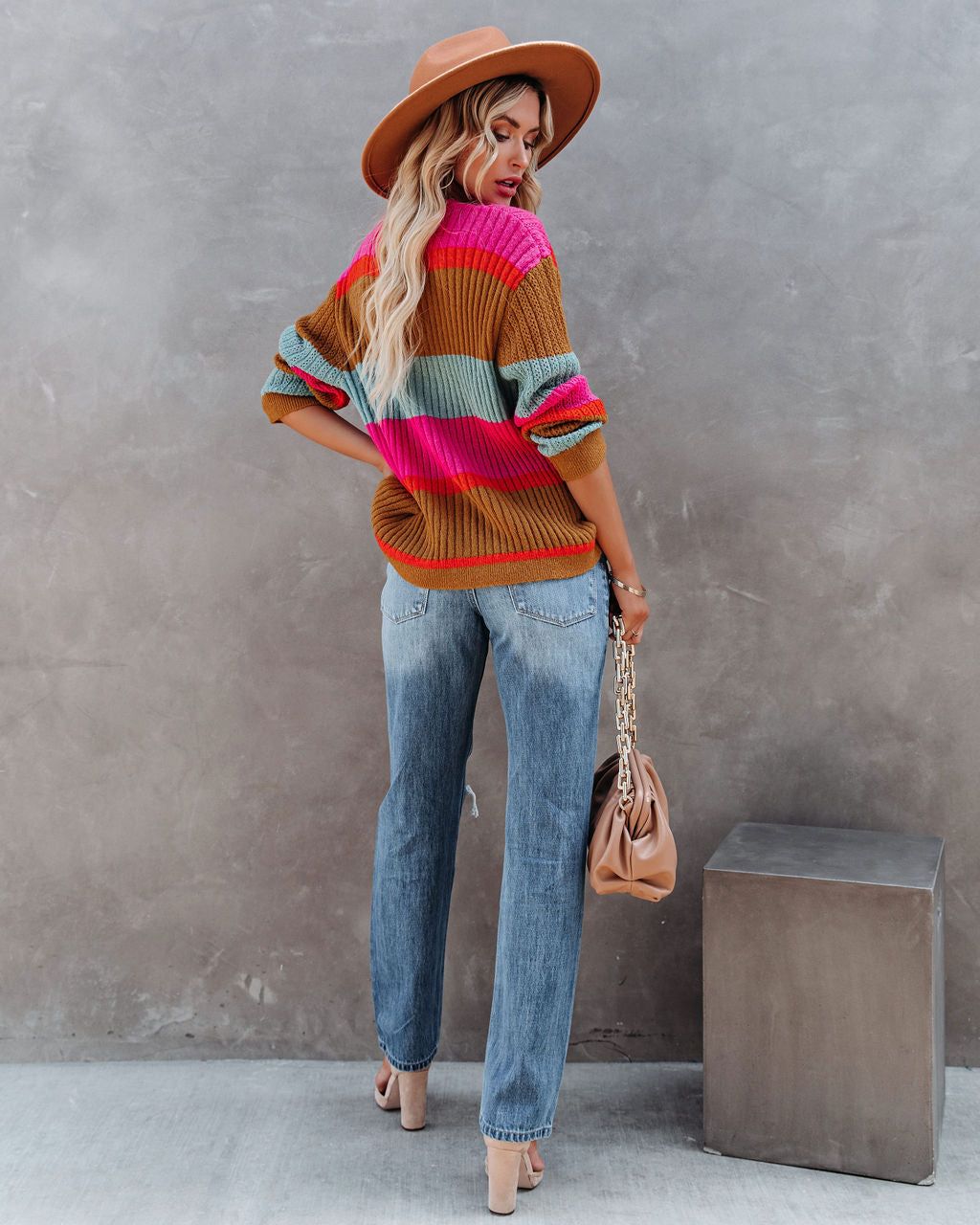 Happier Than Ever Striped Button Down Sweater - FINAL SALE sold by Vici product image thumbnail 10