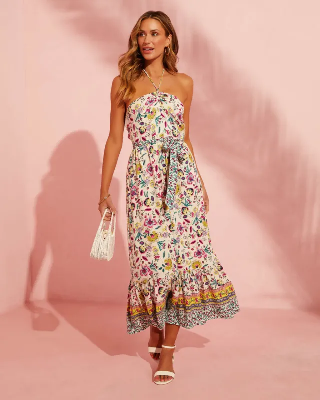 Greyson Halter Floral Maxi Dress sold by Vici