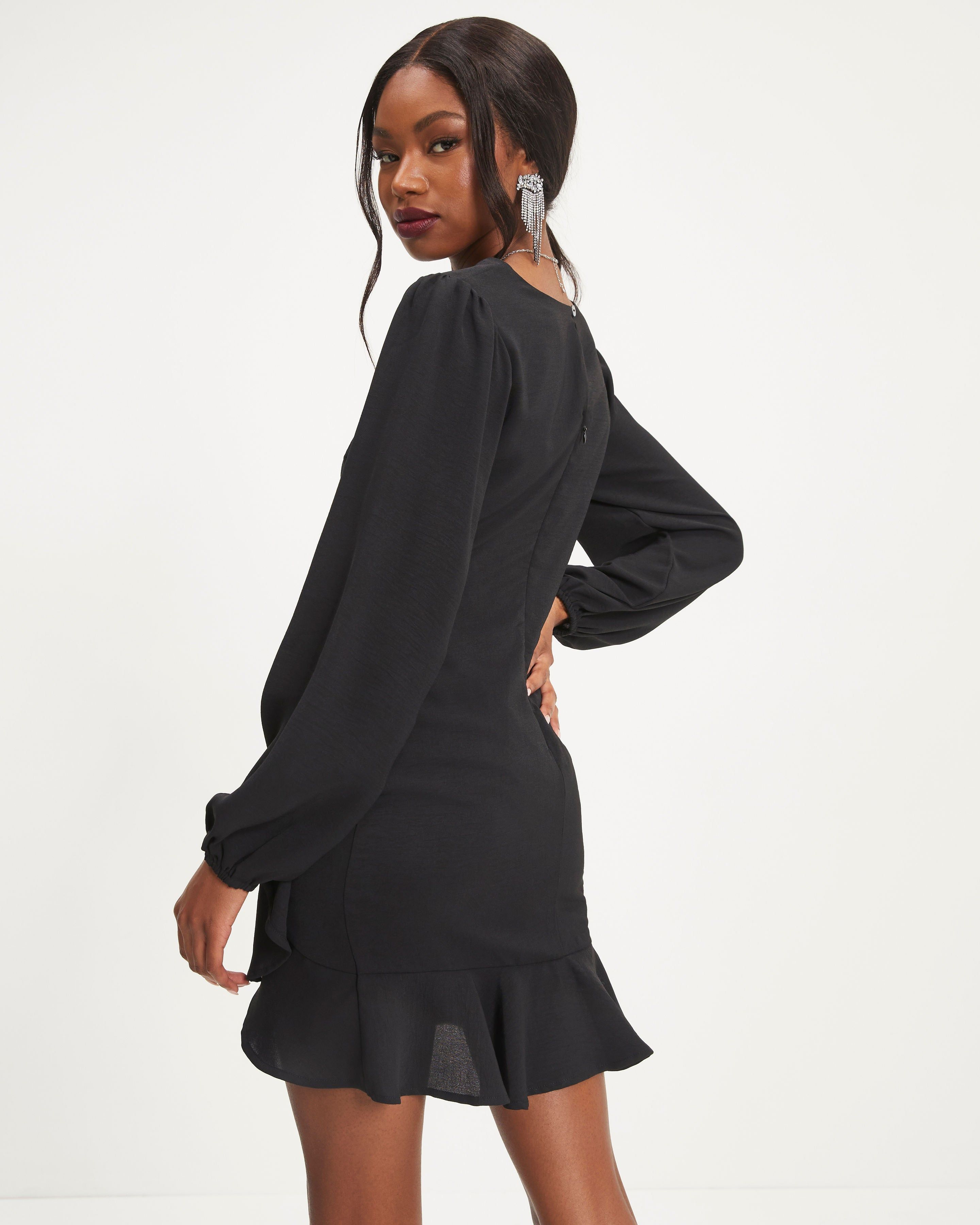 Stay Classy Drape Ruffle Mini Dress sold by Vici product image thumbnail 2