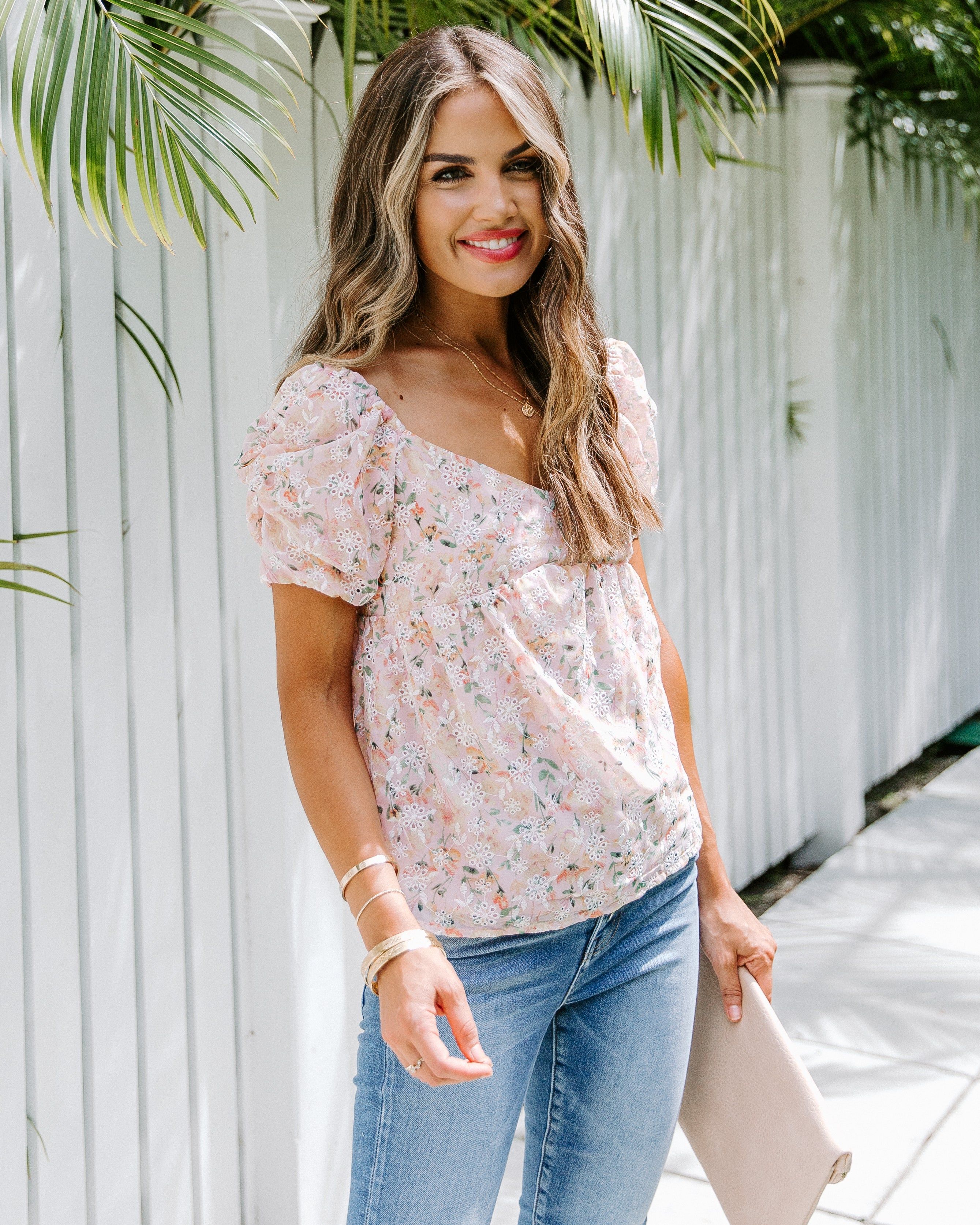 We Found Love Embroidered Eyelet Babydoll Top - FINAL SALE sold by Vici product image thumbnail 9