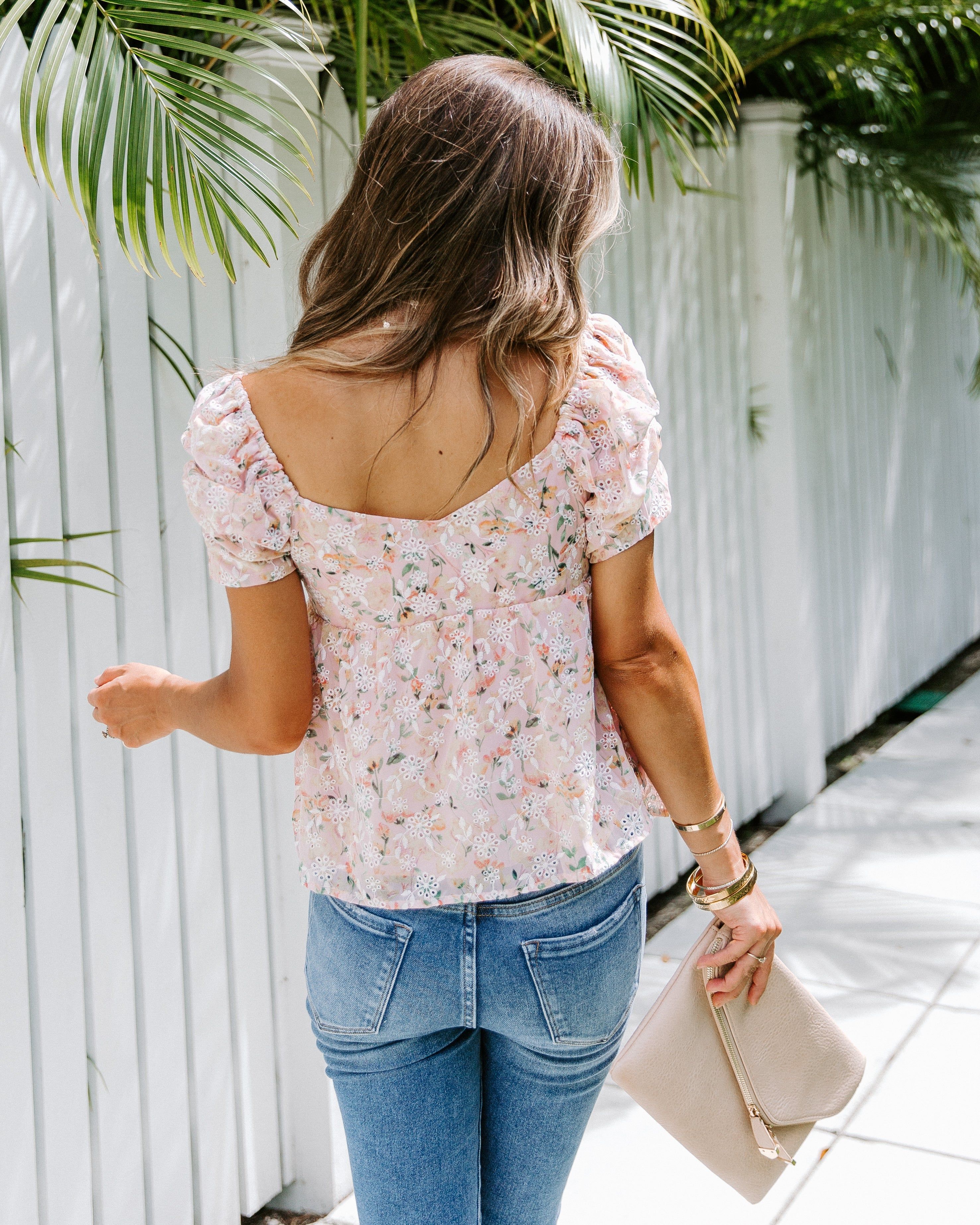 We Found Love Embroidered Eyelet Babydoll Top - FINAL SALE sold by Vici product image thumbnail 2