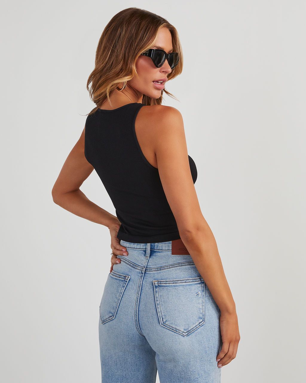 Halo Seamless Crop Top - Black sold by Vici product image thumbnail 4