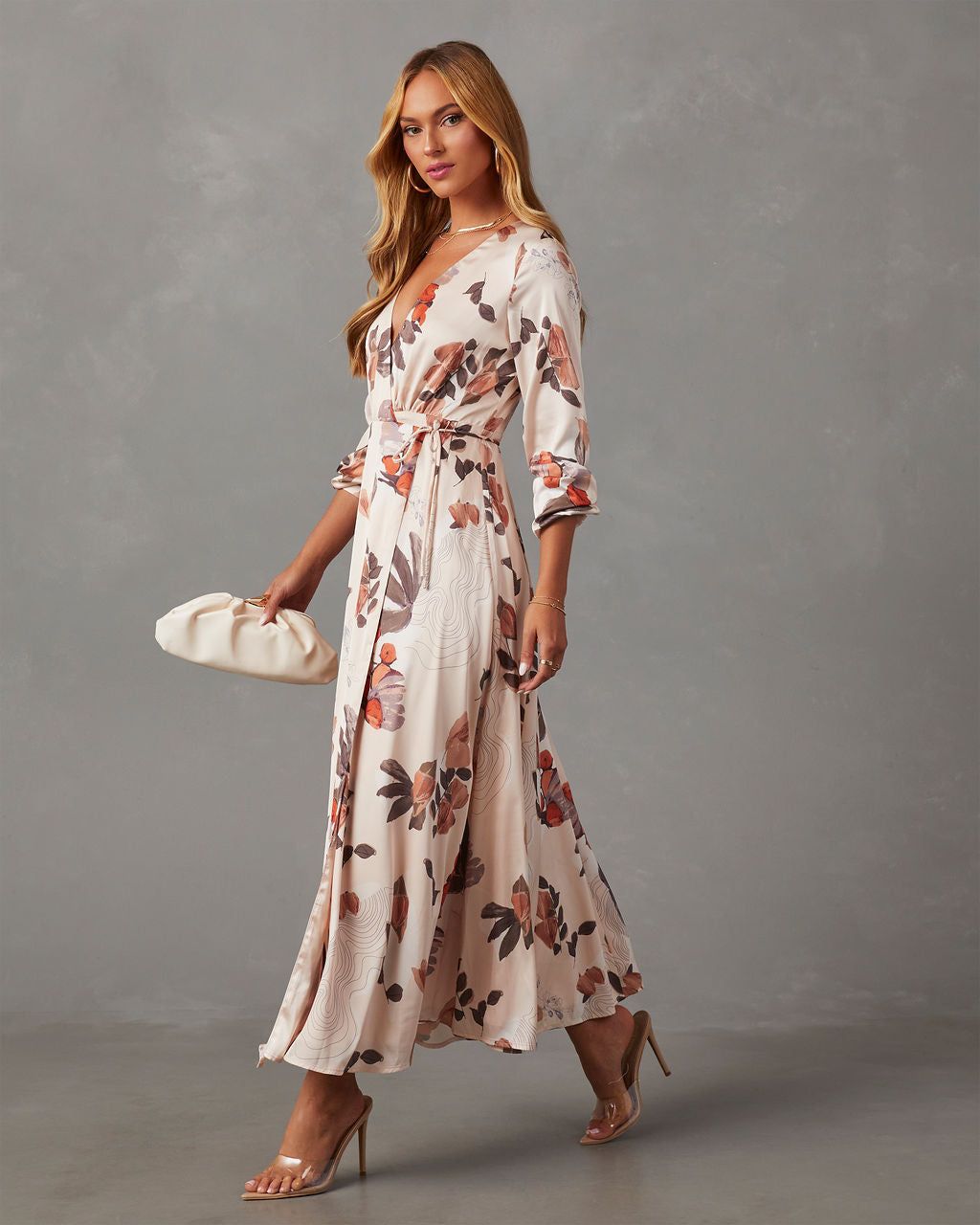 Magdela Printed Long Sleeve Maxi Dress sold by Vici product image thumbnail 3
