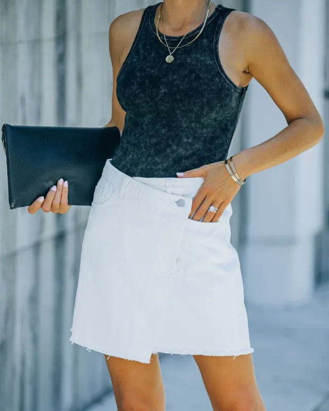 Jazz Asymm Denim Mini Skirt - FINAL SALE sold by Vici