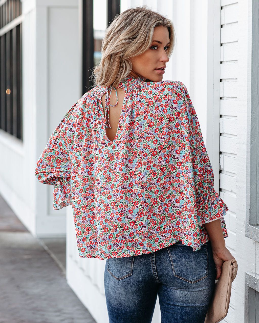 Passionfruit Smocked Floral Top - FINAL SALE sold by Vici product image thumbnail 11