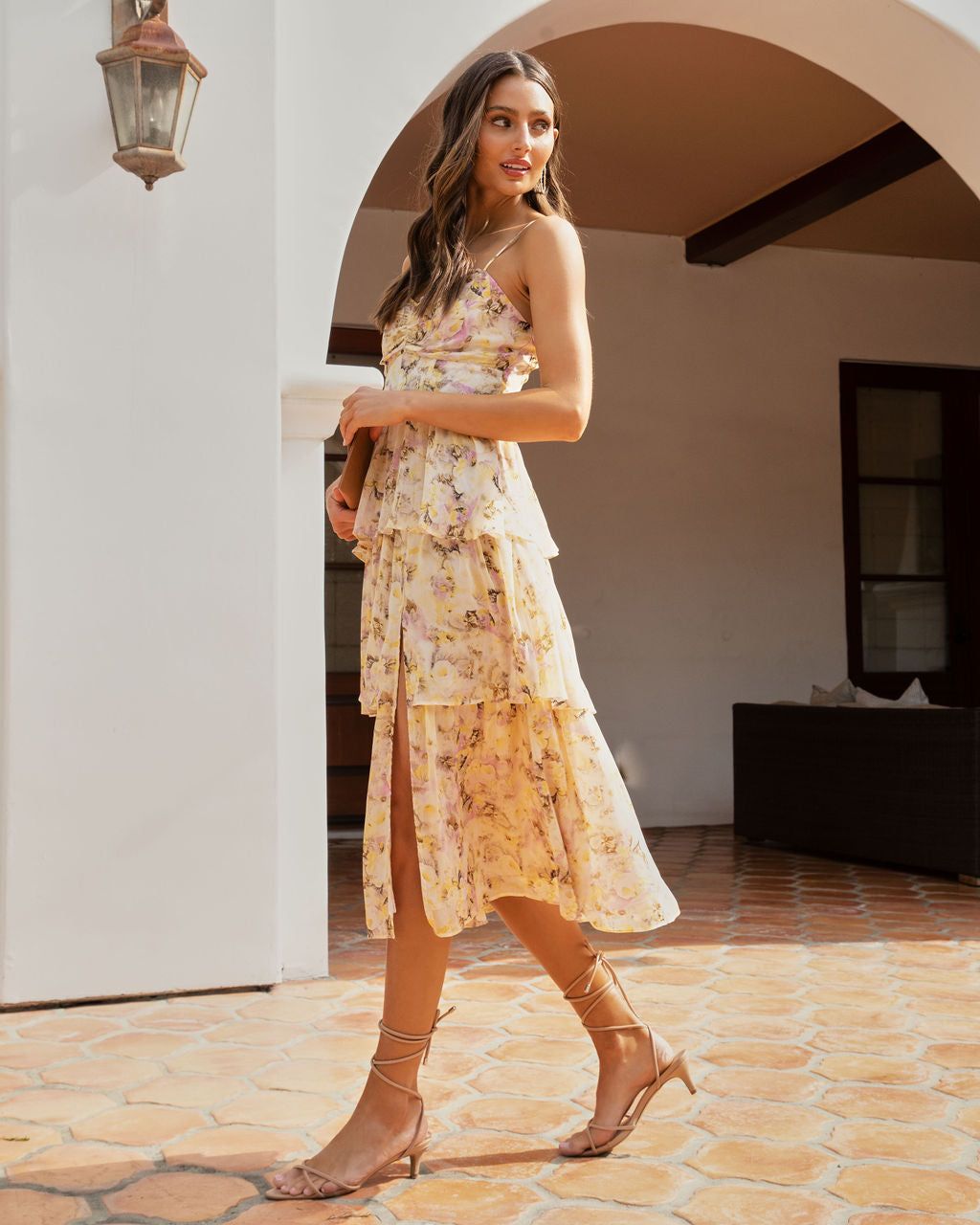 Sweetest Goodbye Floral Tiered Midi Dress - FINAL SALE sold by Vici product image thumbnail 6