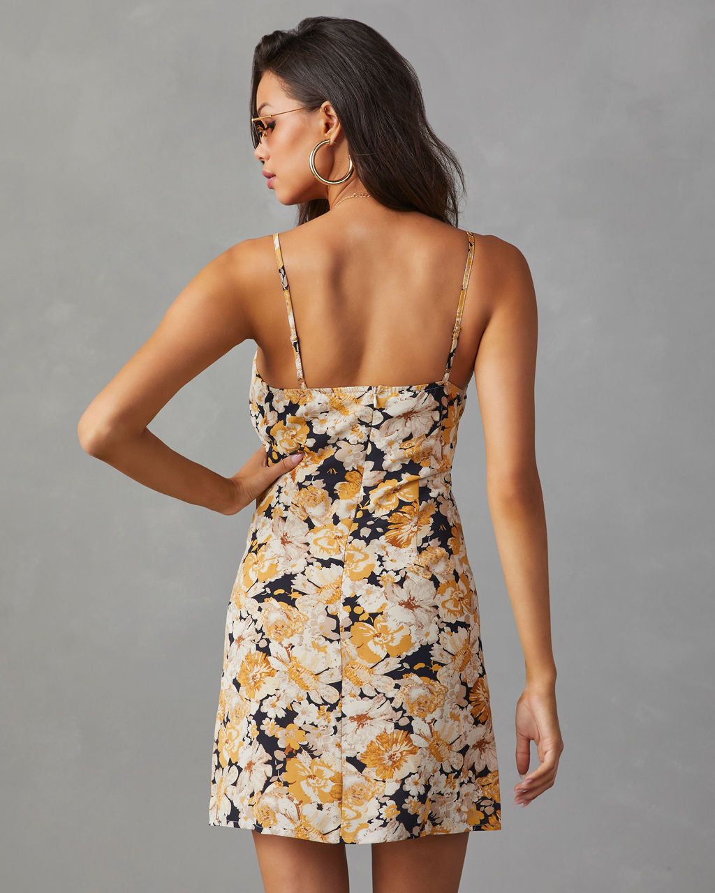 Floral Flurry Printed Mini Dress - Black/Multi - SALE sold by Vici product image thumbnail 2