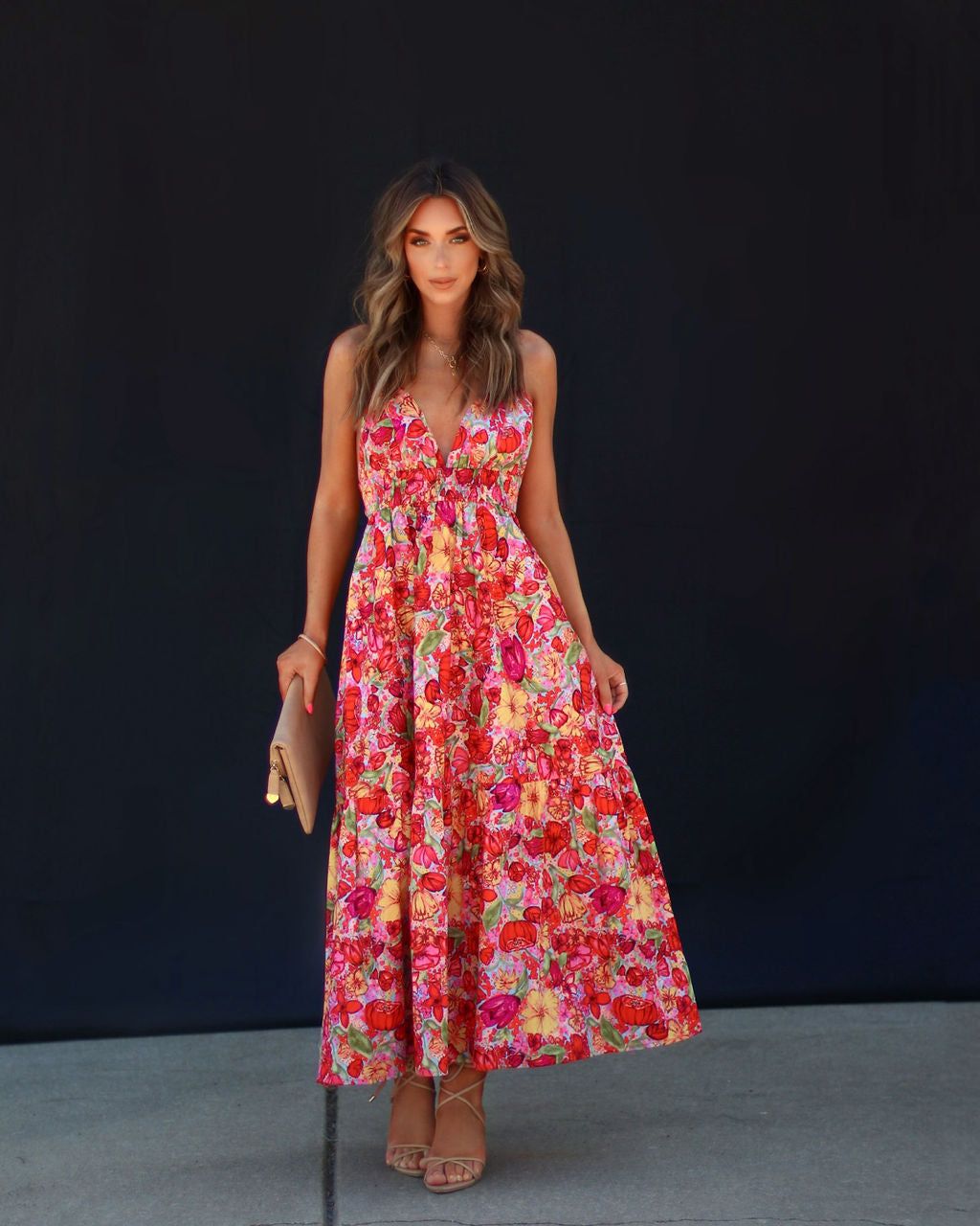 Katana Floral Pocketed Maxi Dress - LAST CHANCE sold by Vici