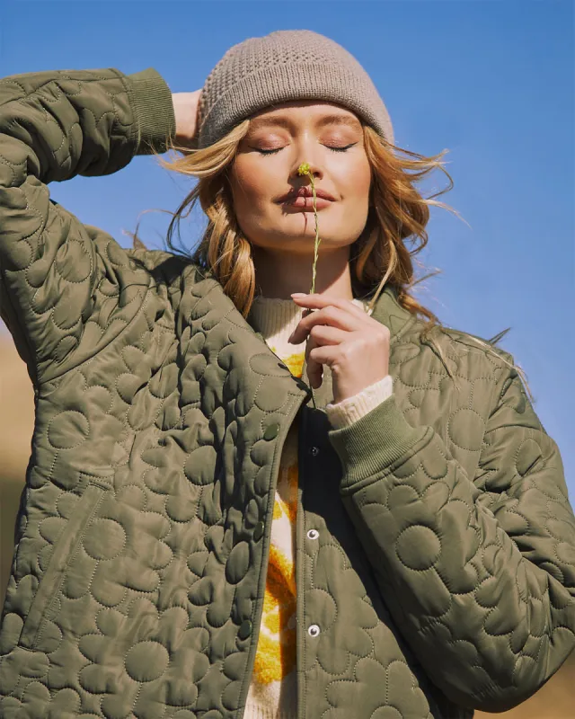 Kaitlin Quilted Floral Jacket sold by Vici