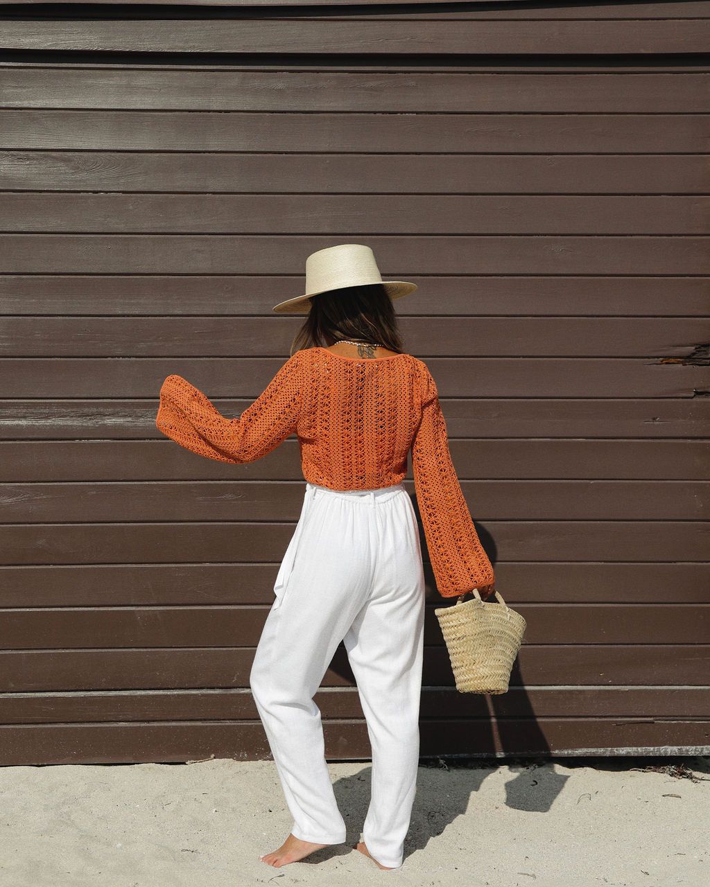 Holiday In The Sun Crochet Long Sleeve Top sold by Vici product image thumbnail 3