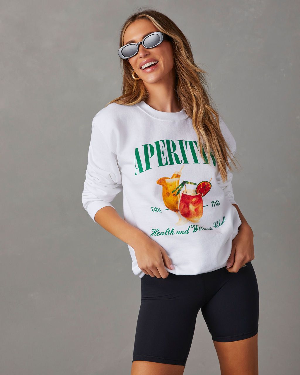 Apertivo Crew Neck Graphic Sweatshirt sold by Vici product image thumbnail 3
