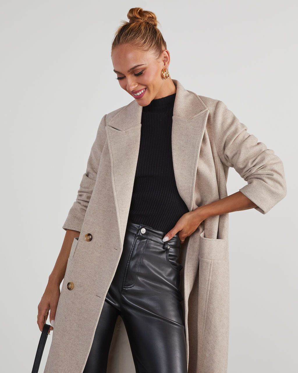 Autumn Necessities Pocketed Coat - Oatmeal sold by Vici product image thumbnail 5