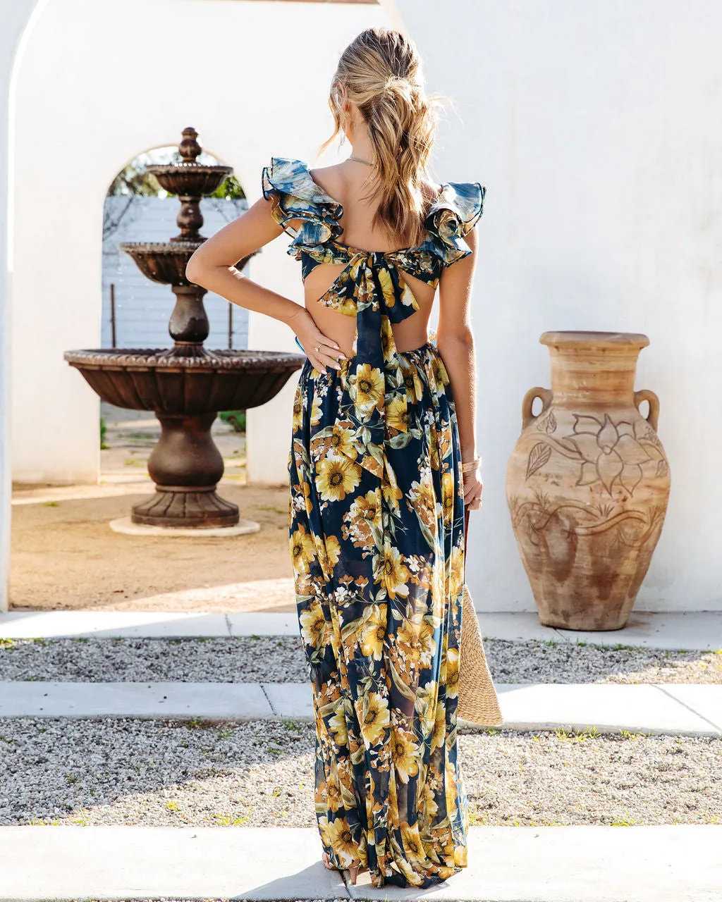 Encanto Floral Ruffle Maxi Dress sold by Vici product image thumbnail 5