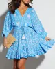 Athena Floral Tassel Tie Mini Dress sold by Vici