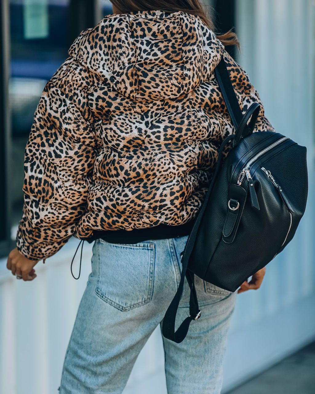 Whistler Pocketed Leopard Hooded Puffer Jacket - FINAL SALE sold by Vici product image thumbnail 8
