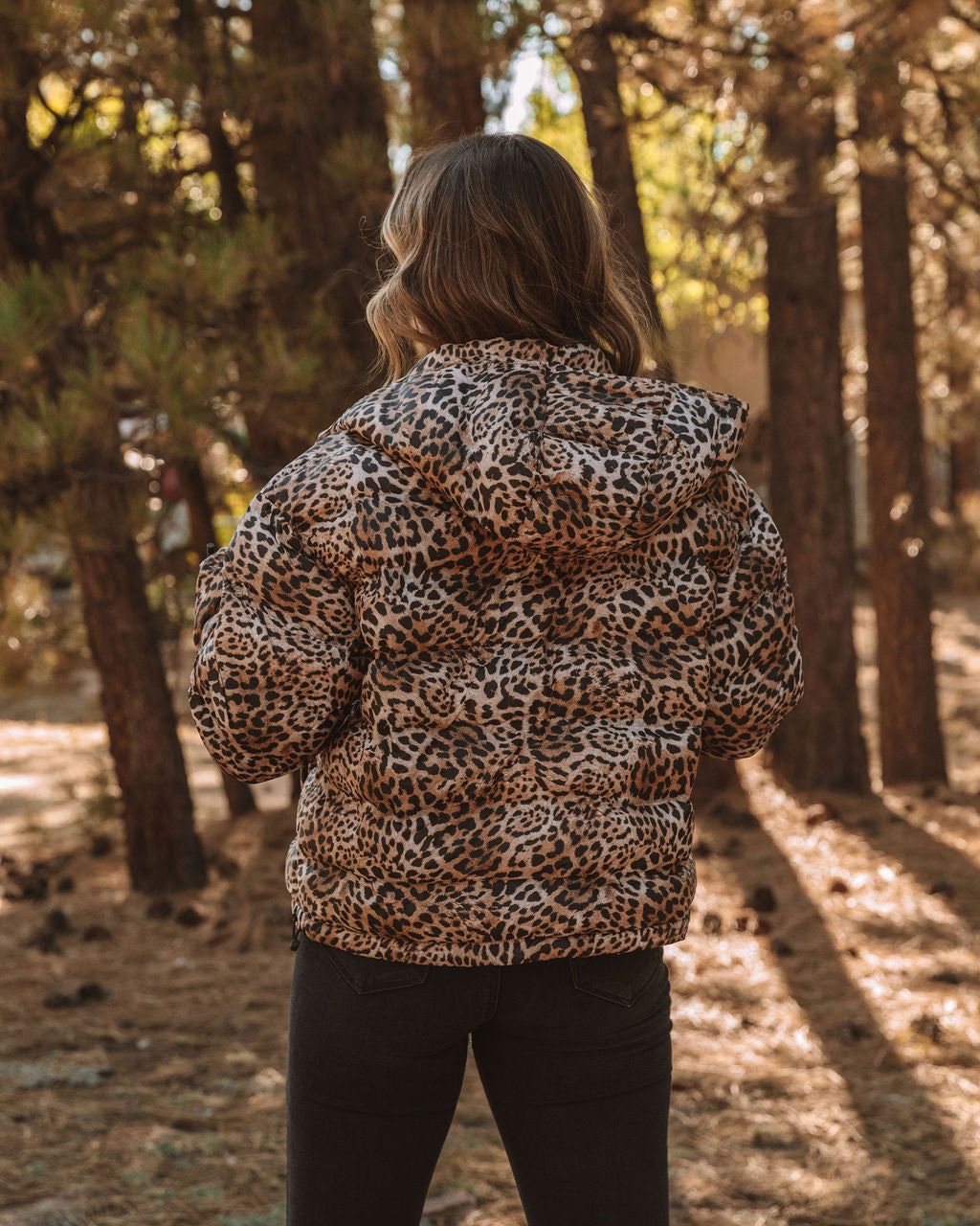 Whistler Pocketed Leopard Hooded Puffer Jacket - FINAL SALE sold by Vici product image thumbnail 2