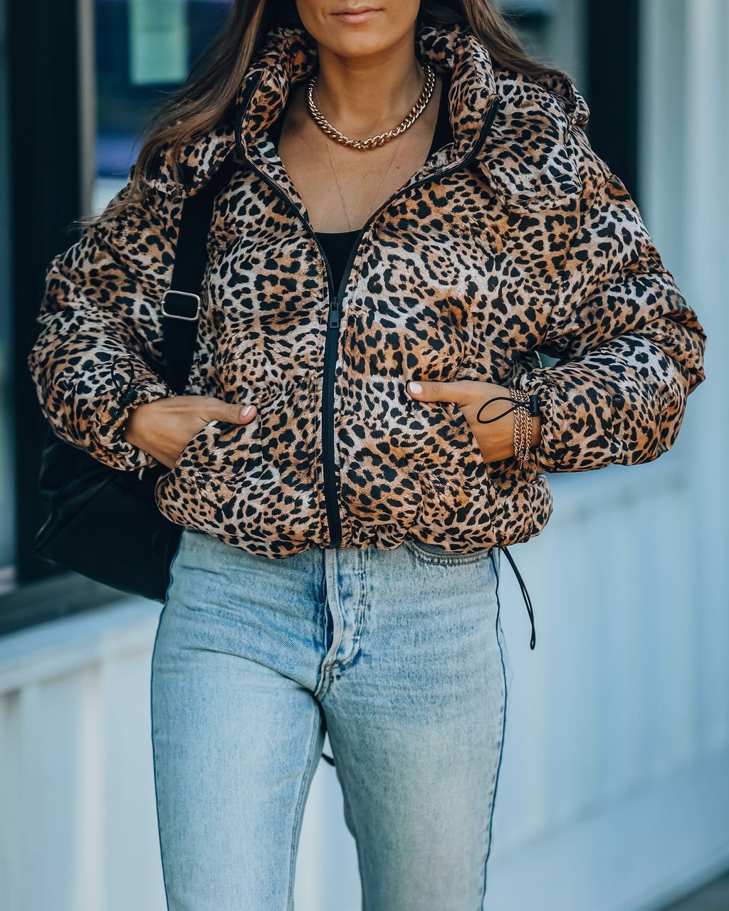 Whistler Pocketed Leopard Hooded Puffer Jacket - FINAL SALE sold by Vici product image thumbnail 13