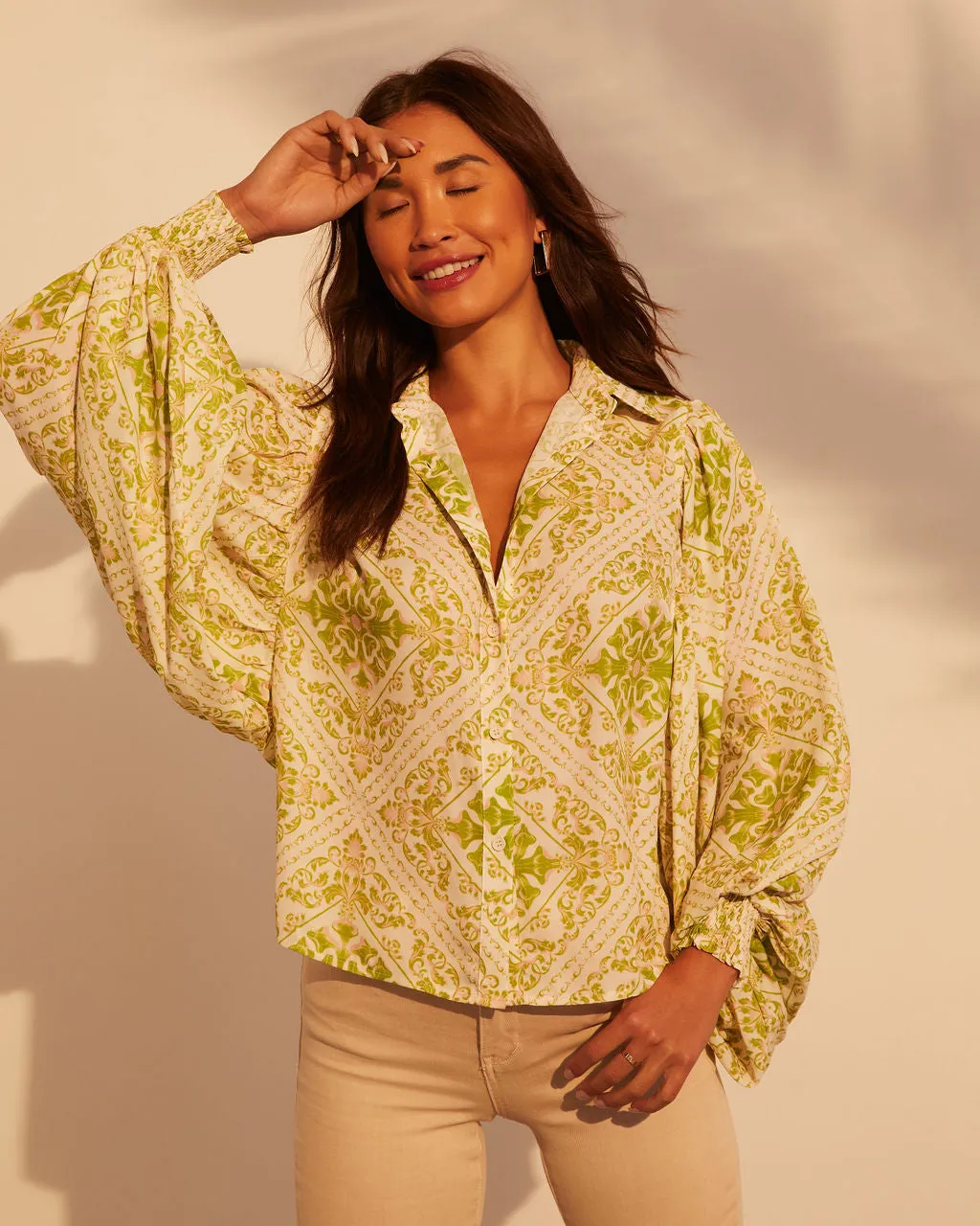 Raegan Button Down Long Sleeve Top sold by Vici product image thumbnail 2