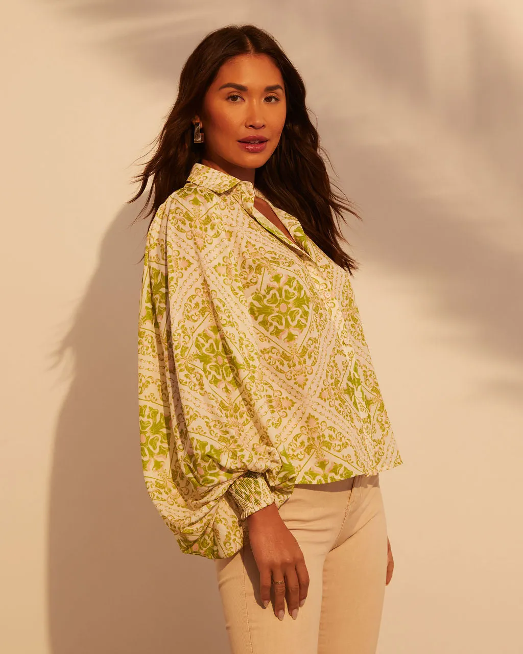 Raegan Button Down Long Sleeve Top sold by Vici product image thumbnail 4