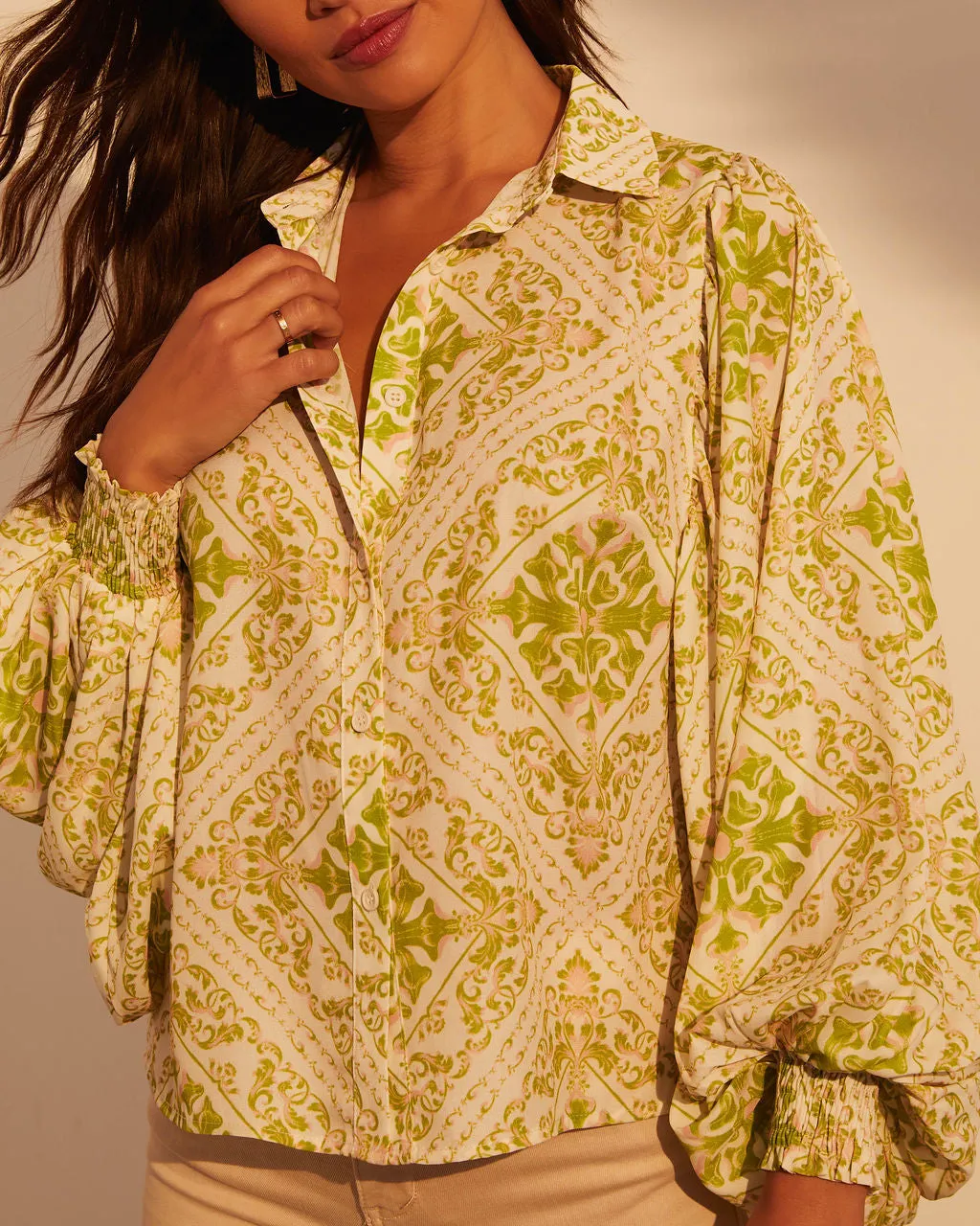 Raegan Button Down Long Sleeve Top sold by Vici product image thumbnail 5