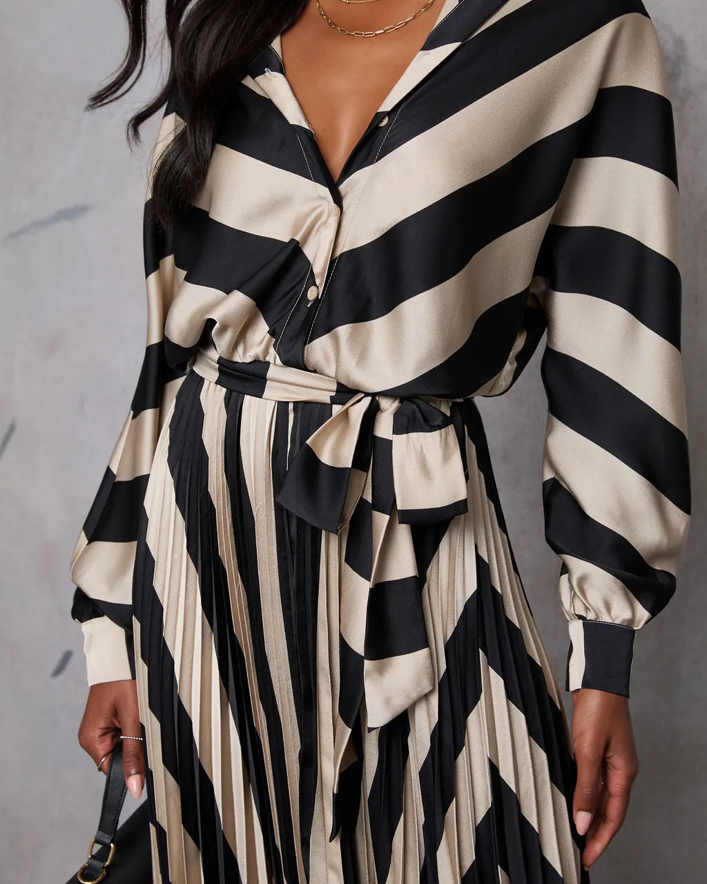 Maple Whispers Waist Tie Midi Dress sold by Vici product image thumbnail 2