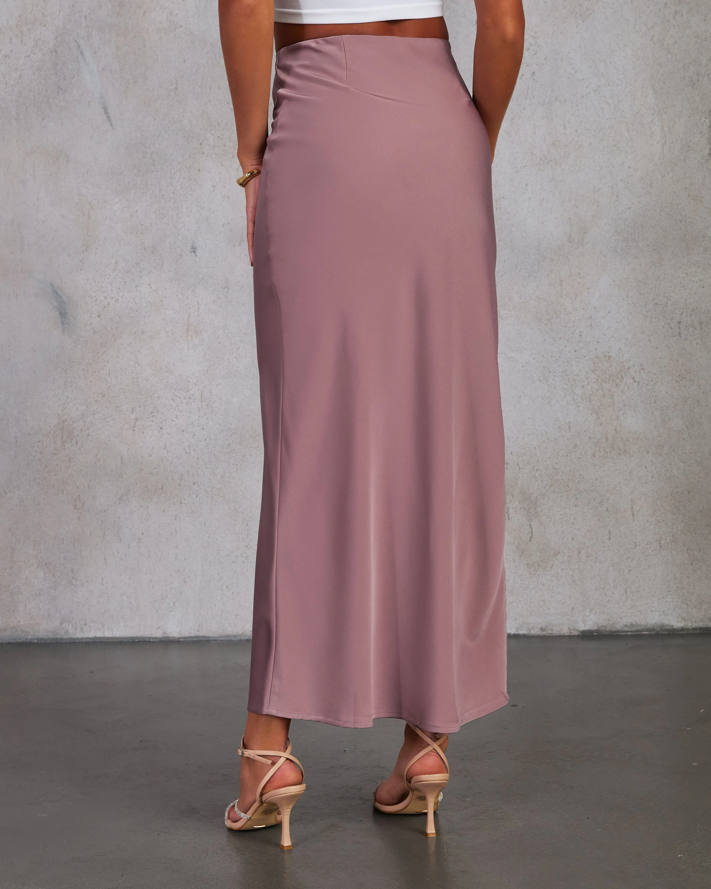 Oh Crepe Side Slit Maxi Skirt sold by Vici product image thumbnail 4