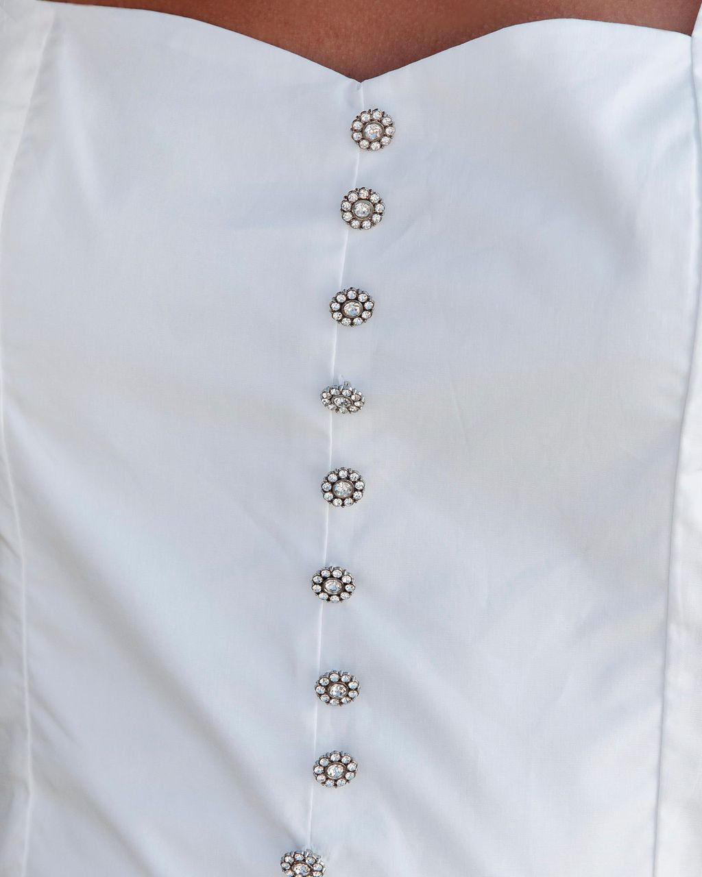 Rue Cotton Puff Sleeve Embellished Crop Top - FINAL SALE sold by Vici product image thumbnail 4