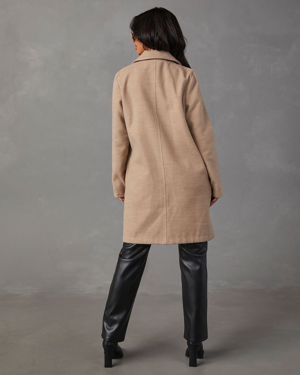 Olivia Tailored Pocketed Coat - Oat sold by Vici product image thumbnail 4